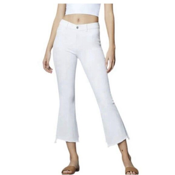 DL1961 NWT White Bridget Boot Instasculpt  Crop Jeans 27 $189 High Rise - Picture 1 of 6